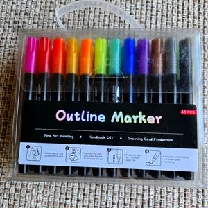 Outline Markers 48 Pack